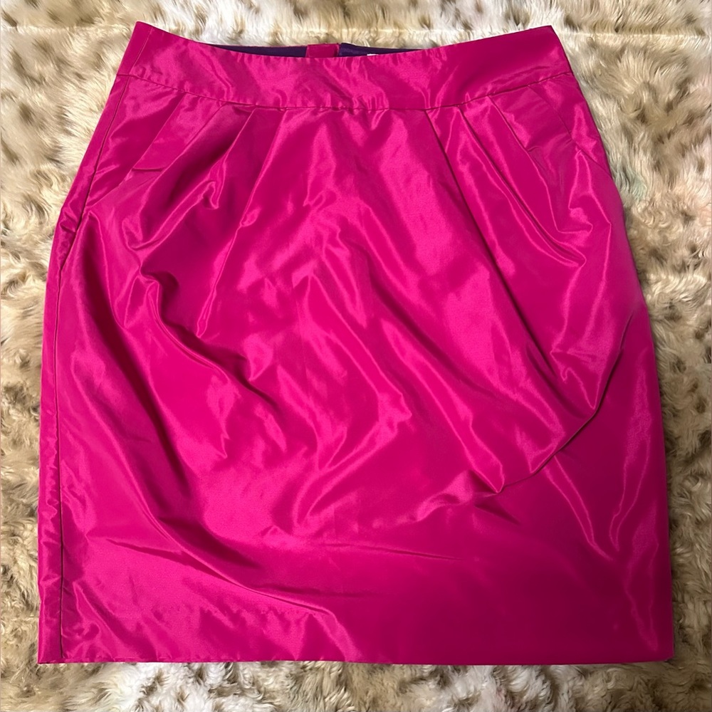Banana Republic Pink Bubble Skirt Knee-Length Ruched